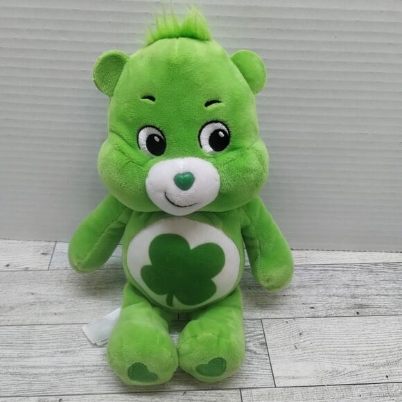 Care Bears Good Luck Bear Plush Green Clover 2020 10" - Picture 1 of 6